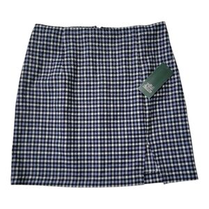 NWT Wild Fable Blue Plaid Mini Skirt